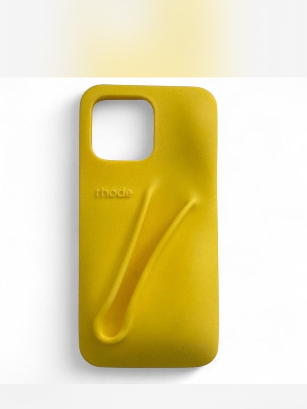 RHODE Mustard Yellow Silicone Phone Case with Integrated Grip